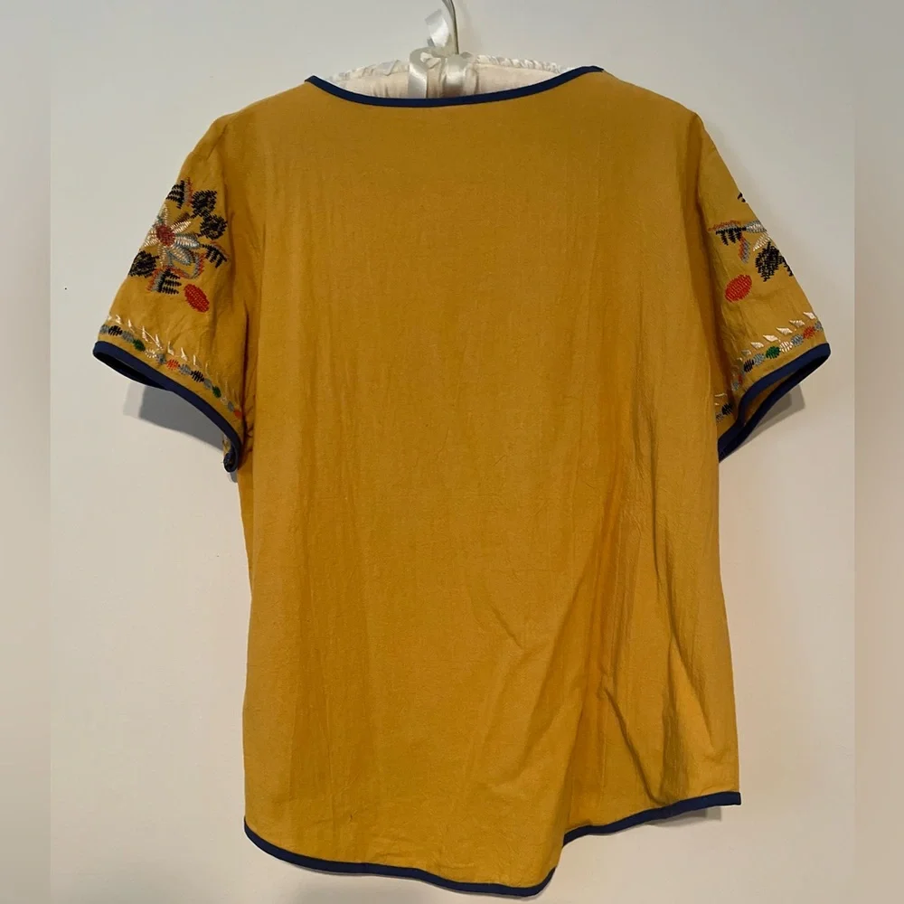 NWOT BOHO “JOHNNY WAS”VIBES SPRING EMBROIDERED BLOUSE - Picture 3 of 10